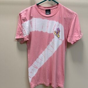 Santa Cruz Skateboards Pink and White Short Sleeve Tee